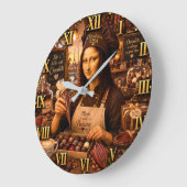 Funny Mona Lisa Chocolatier Gourmet Candy Maker Grote Klok (Hoek)