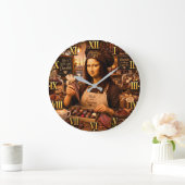 Funny Mona Lisa Chocolatier Gourmet Candy Maker Grote Klok (Huis)