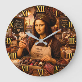 Funny Mona Lisa Chocolatier Gourmet Candy Maker  Grote Klok