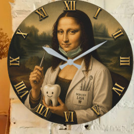 Funny Mona Lisa Dentist Dental Office Decor Grote Klok