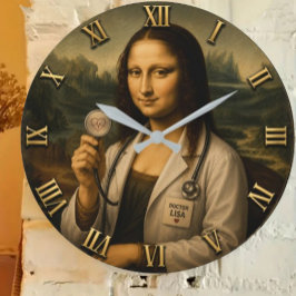 Funny Mona Lisa Doctor Medical Office Decor Grote Klok