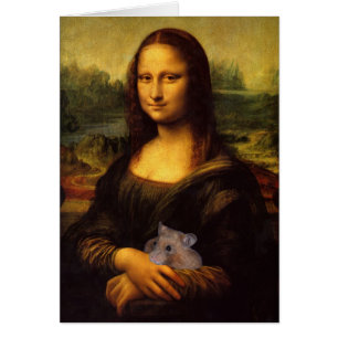 Funny Mona Lisa met de zoete hamster