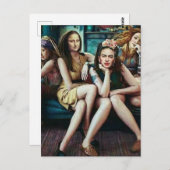 Funny Mona Lisa met haar vriendenkoppet Briefkaart (Voorkant / Achterkant)