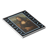 Funny Mona Lisa nerd glas Notitieblok (Schuin)