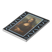 Funny Mona Lisa nerd glas Notitieblok (Linkerzijde)