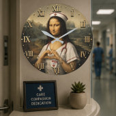 Funny Mona Lisa Nurse RN & Nursing Office Decor Grote Klok
