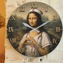 Funny Mona Lisa Nurse RN & Nursing Office Decor 