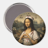 Funny Mona Lisa Nurse RN & Nursing Office Decor Magneet (Voorkant / Achterkant)