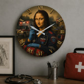 Funny Mona Lisa Paramedic EMS & First Responder Grote Klok