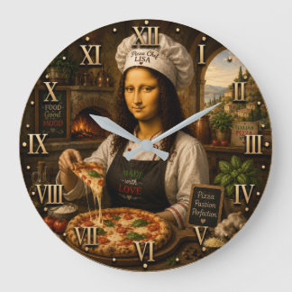 Funny Mona Lisa Pizza Chef Italian Pizzeria Grote Klok