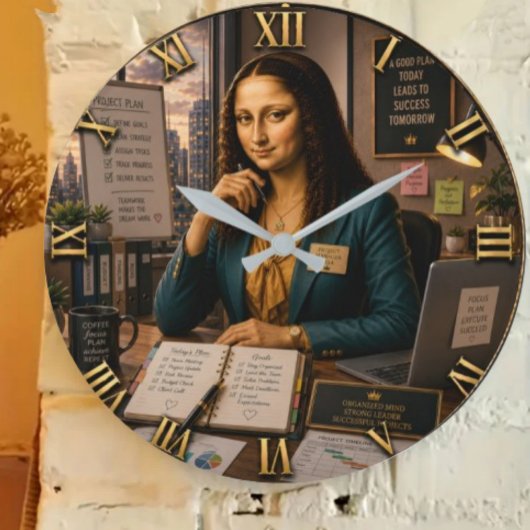 Funny Mona Lisa Project Manager Office Decor Grote Klok