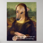Funny Mona Lisa Puppy Dog Poster (Voorkant)