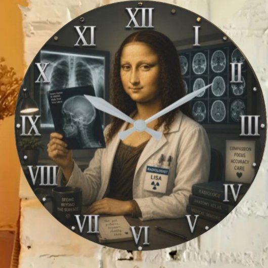 Funny Mona Lisa Radiologist Radiology Office Decor Grote Klok