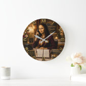 Funny Mona Lisa Receptionist Desk Office Decor Grote Klok (Huis)