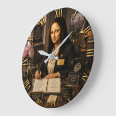 Funny Mona Lisa Secretary Office Desk Grote Klok (Hoek)