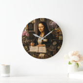 Funny Mona Lisa Secretary Office Desk Grote Klok (Huis)