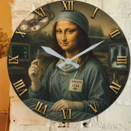 Funny Mona Lisa Surgeon Surgical Office Decor Grote Klok