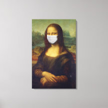 Funny Monalisa Wears Coronavirus Facial Masker