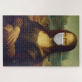 Funny Monalisa Wears Coronavirus Facial Masker Legpuzzel (Horizontaal)