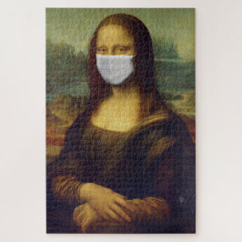 Funny Monalisa Wears Coronavirus Facial Masker Legpuzzel