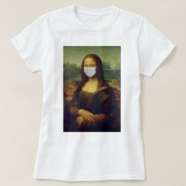 Funny Monalisa Wears Coronavirus Facial Masker T-shirt