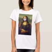 Funny Monalisa Wears Coronavirus Facial Masker T-shirt (Voorkant)
