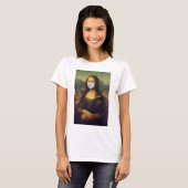Funny Monalisa Wears Coronavirus Facial Masker T-shirt (Voorkant volledig)