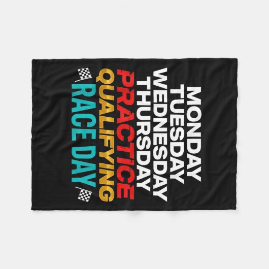 Funny Monday Tuesday Thursday Practice Qualifying Fleece Deken (Voorkant (Horizontaal))