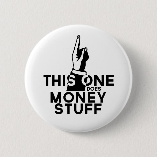 Funny Money Button Pin -  financieel geld (Voorkant)