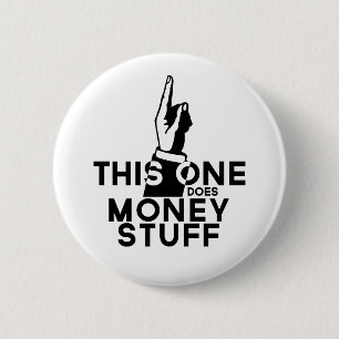 Funny Money Button Pin -  financieel geld