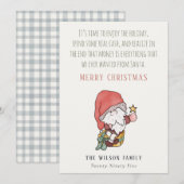 Funny Money Cash Abundance Santa Kerstwijn Feestdagenkaart (Voorkant / Achterkant)