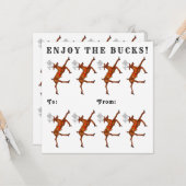 Funny Money Kerstfeestdag-kaarten Kaart (Voorkant / Achterkant in situ)