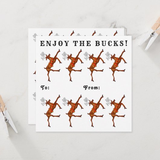 Funny Money Kerstfeestdag-kaarten Kaart (Voorkant / Achterkant in situ)