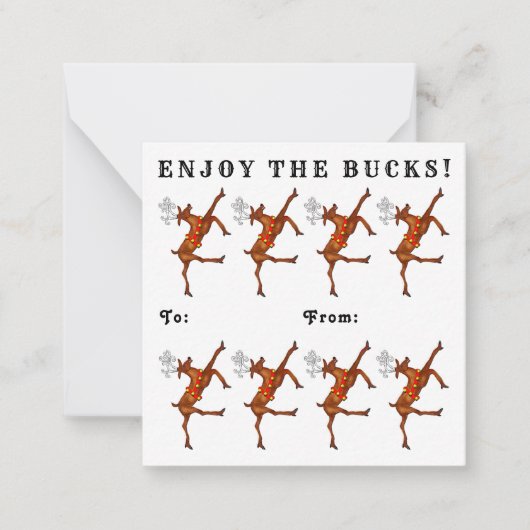 Funny Money Kerstfeestdag-kaarten Notitiekaartje (Voorkant)