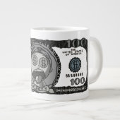 Funny "Money Morty" 100 Dollar Bill Specialty Coff Grote Koffiekop (Voorkant rechts)