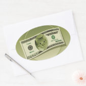 Funny Money Ovale Sticker (Envelop)