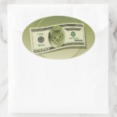 Funny Money Ovale Sticker (Tas)