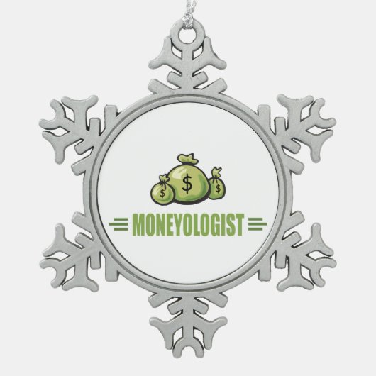 Funny Money Tin Sneeuwvlok Ornament (Voorkant)
