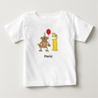 Funny Monkey 1st Birthday Baby T-Shirt
