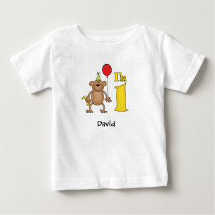 Funny Monkey 1st Birthday Baby T-Shirt