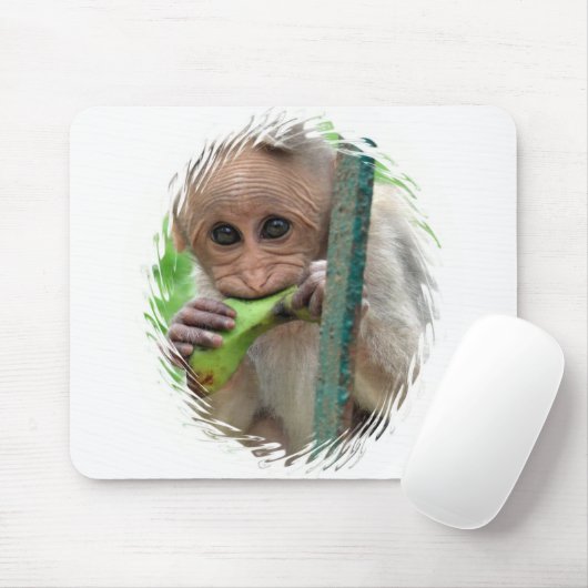Funny Monkey Afbeelding Muismat (Met muis)