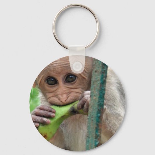 Funny Monkey Afbeelding Sleutelhanger (Voorkant)