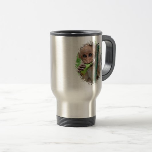 Funny Monkey Afbeelding Travel Mug Reisbeker (Voorkant rechts)