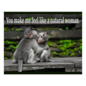 Funny Monkey Ape Gorilla Nemes met Funny Sayings Perfect Poster (Voorkant)