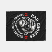 Funny Monkey Bad Choices Make Good Stories (Op Ter Fleece Deken (Voorkant (Horizontaal))