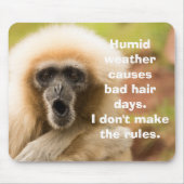 Funny Monkey Bad Hair Day Muismat (Voorkant)