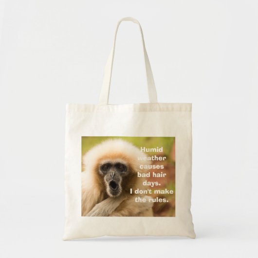 Funny Monkey Bad Hair Day Tote Bag (Voorkant)