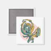 Funny Monkey Banana Fighter Magneet (Voorkant / Achterkant)