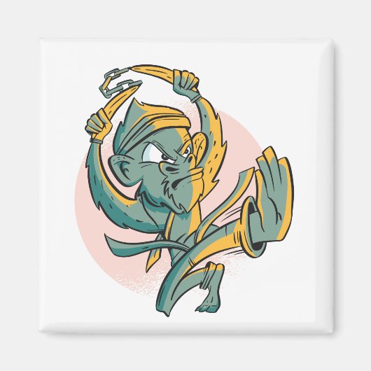 Funny Monkey Banana Fighter Magneet (Voorkant)