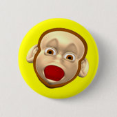 Funny Monkey Birthday Button (Voorkant)